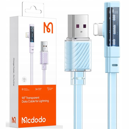 Mcdodo USB for iPhone High Speed Angled Cable 36W 1.2M Blue