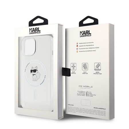 KARL LAGERFELD ETUI DO IPHONE 15 14 13 6.1 DO MAGSAFE IML TRANSPARENT