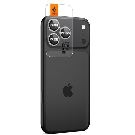 OSŁONA APARATU SPIGEN OPTIK PRO GLAS.TR ”EZ FIT” CAMERA PROTECTOR 2-PACK IPHONE 14 PRO / MAX / 15 PRO / MAX / 16 PRO / MAX / 17 PRO / MAX SILVER