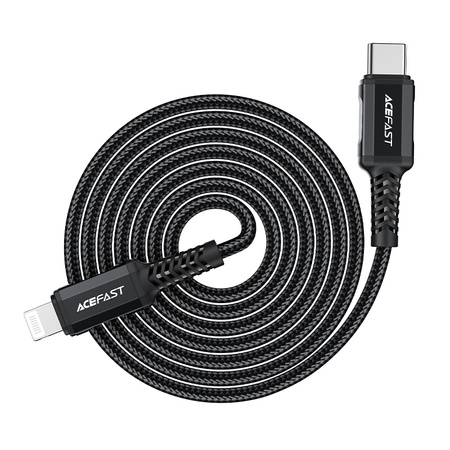 Acefast kabel MFI USB Typ C - Lightning 1,8m, 30W, 3A czarny (C4-01 C Black)