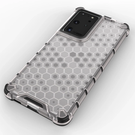 HURTEL ETUI PANCERNE DO SAMSUNG GALAXY S22 ULTRA HONEYCOMB Z ŻELOWĄ RAMKĄ