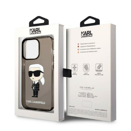 Karl Lagerfeld KLHCP14LHNIKTCK iPhone 14 Pro 6,1" czarny/black hardcase Ikonik Karl Lagerfeld