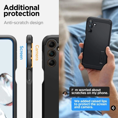 Etui Spigen Rugged Armor na Samsung Galaxy A15 4G / 5G - czarne