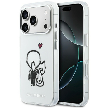 Etui Karl Lagerfeld Karl & Choupette     Back MagSafe do iPhone 17 Pro przezroczysty