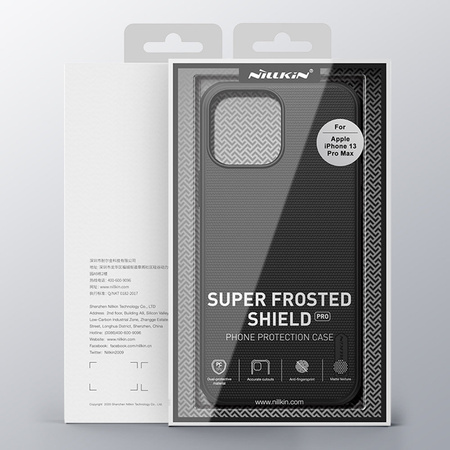 Nillkin Super Frosted Shield wzmocnione etui pokrowiec + podstawka iPhone 13 Pro Max czarny