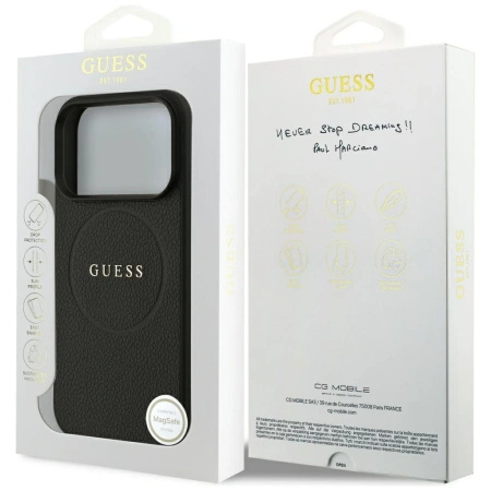 GUESS ETUI GRAINED RING MAGSAFE DO IPHONE 17 PRO POKROWIEC MAGNETYCZNY