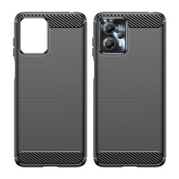 Carbon Case etui do Motorola Moto G53 / G13 elastyczny silikonowy karbonowy pokrowiec czarne