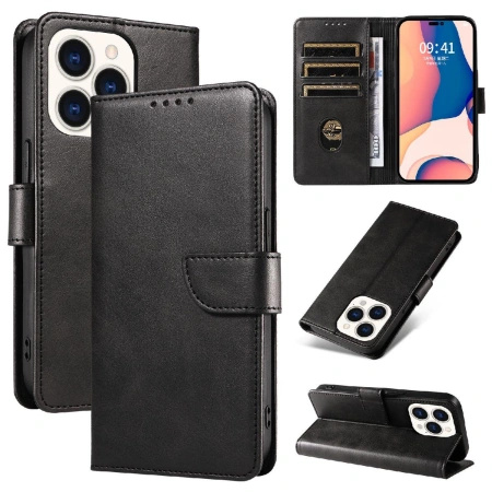 HURTEL ETUI CASE DO IPHONE 16 PRO SKÓRZANE MAGNETYCZNE ZAMKNIĘCIE PROTEKCJA