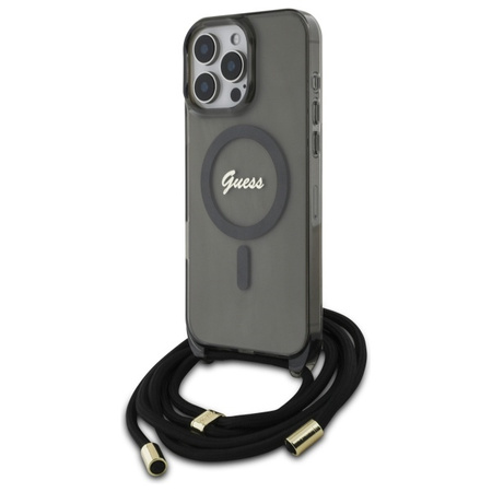 GUESS ETUI HARDCASE CROSSBODY CORD SCRIPT DO MAGSAFE DO IPHONE 16 PRO 6.3