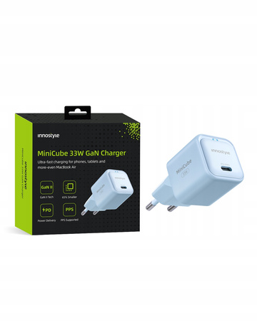 INNOSTYLE SZYBKA ŁADOWARKA KOSTKA USB-C 33W USB TYP C GAN II DO SAMSUNG LED