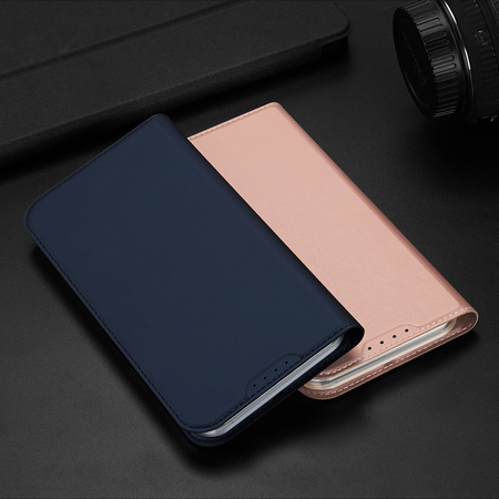 Etui do iPhone 15 Plus pokrowiec z klapką i portfelem Dux Ducis Skin Pro - niebieskie