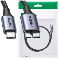 Kabel USB C / micro USB-B 3.0 Ugreen US565 5Gb/s 3A 0.5m - szary