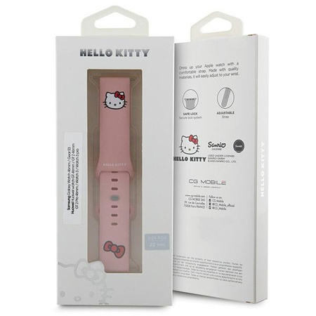 HELLO KITTY PASEK ZEGARKOWY 22MM DO SMARTWATCH Z GŁOWĄ KITTY SILIKONOWY