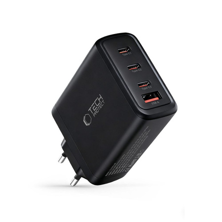 TECH-PROTECT NC140W-GAN 4-PORT NETWORK CHARGER PD 140W / QC3.0 BLACK
