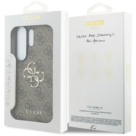 Etui Guess 4G Big Metal Logo do Samsung  Galaxy S26 Ultra brązowy