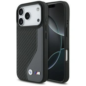 BMW ETUI M CARBON LOGO DO IPHONE 17 PRO MAGSAFE LUKSUSOWA OCHRONA