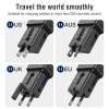 JELLICO uniwersalny adapter podróżny S6 PD 25W 1xUSB-C + 1xUSB QC3.0 Czarny