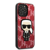 Etui Karl Lagerfeld KLHCP13XPMNIKPI na iPhone 13 Pro Max hardcase - czerwone Monogram Ikonik Patch
