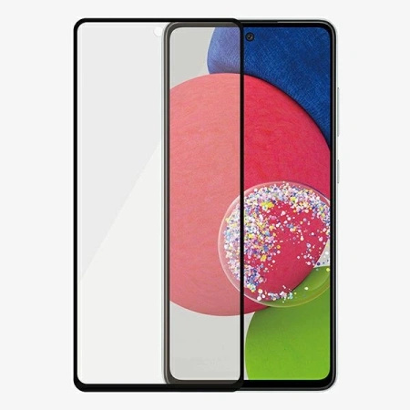 Szkło PanzerGlass E2E Microfracture antybakteryjne na Samsung Galaxy A52 / A52 5G / A53 5G - z czarną ramką