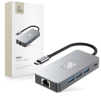 TECH-PROTECT HUB ADAPTER 9IN1 TYPE-C DO KOMPUTERA USB3.0 HDMI 4K PD100W