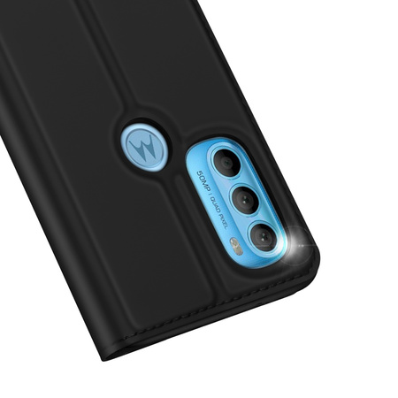 Dux Ducis Skin Pro kabura etui pokrowiec z klapką Motorola Moto G71 5G czarny