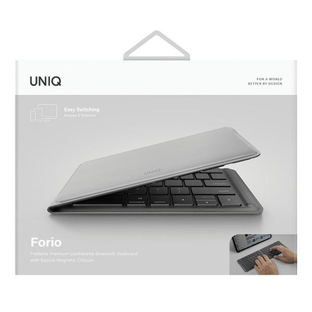 UNIQ Forio składana klawiatura Bluetoothszary/chalk grey