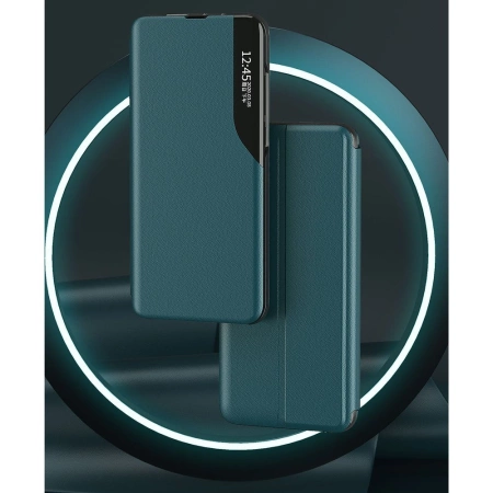 Eco Leather View Case elegancki futerał etui z klapką i funkcją podstawki Xiaomi Redmi K40 Pro+ / K40 Pro / K40 / Poco F3 pomarańczowy