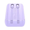 Mini powerbank z wbudowanymi kablami Joyroom JR-PBC07 20000mAh 30W - fioletowy