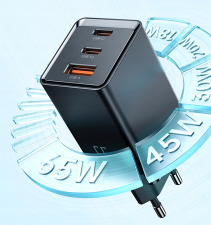 MCDODO SZYBKA ŁADOWARKA SIECIOWA ZASILACZ KOSTKA 3X USB-C PD USB-A GAN 67W