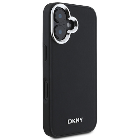 DKNY ETUI DO IPHONE 16 6.1 DO MAGSAFE HARDCASE PLAIN SILVER LOGO METAL