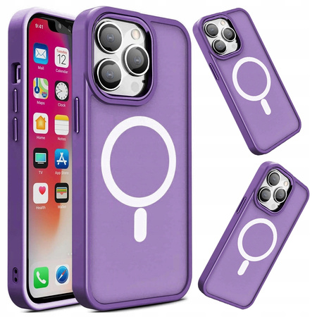 Magnetyczne etui z MagSafe Color Matte Case do iPhone 15 Pro - fioletowe