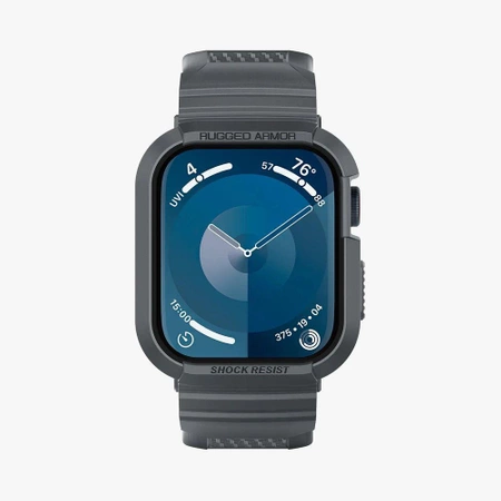 Etui Spigen Rugged Armor Pro na Apple Watch 4 / 5 / 6 / 7 / 8 / 9 / SE (44 / 45 mm) - ciemnoszare