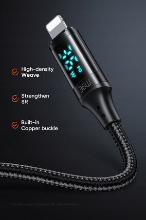 McDodo phone cable, DIGITAL PRO USB-C, for iPhone , 20W 1.2m black