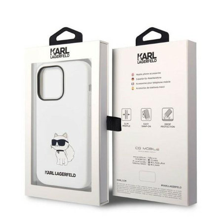 Karl Lagerfeld KLHCP14LSNCHBCH iPhone 14 Pro 6,1" hardcase biały/white Silicone Choupette