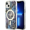 Etui Guess GUHMP14SHLEOPWB na iPhone 14 - niebieskie Leopard MagSafe
