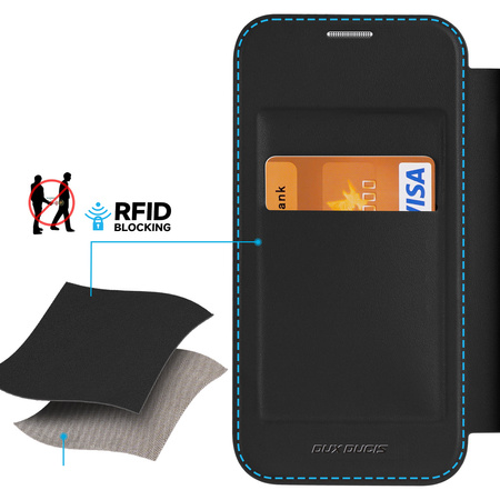 Etui magnetyczne z klapką Dux Ducis Skin X Pro z MagSafe do iPhone 15 - czarne