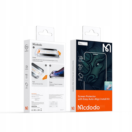 MCDODO EZ PASTE TOUGHENED GLASS CASE GLASS FOR IPHONE 16 PLUS