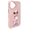 NIMMY ETUI DO IPHONE 16 6.1 GLASSES COOL CAT DESIGN Z POKROWCEM OCHRONNYM