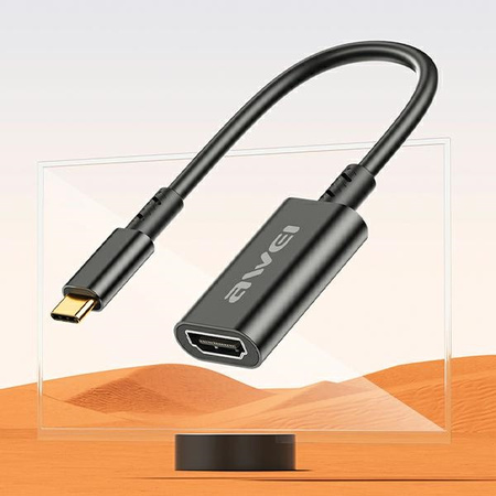 AWEI ADAPTER USB-C HDMI DO IPHONE 12 13 14 15 4K 30Hz SZYBKA PRZEJŚCIÓWKA