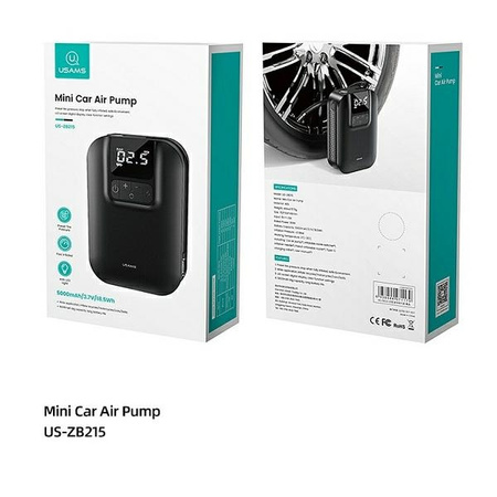 USAMS Mini pompka US-ZB215 Air Car Pump5000mAh CQBZB21501