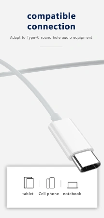 JELLICO słuchawki przewodowe EP3A USB-C z mikrofonem 1.2M Biały
