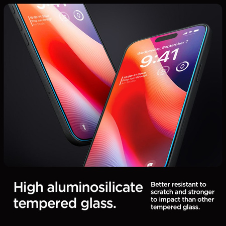 SPIGEN SZKŁO HARTOWANE GLAS.TR EZ FIT DO IPHONE 16 PRO Z ŁATWYM MONTAŻEM
