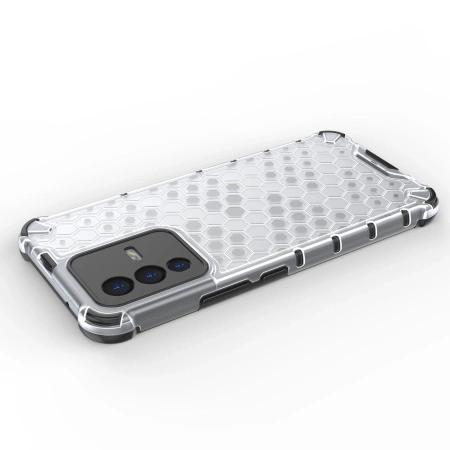 HURTEL ETUI HONEYCOMB DO VIVO V23 5G POKROWIEC Z ŻELOWĄ RAMKĄ PRZEZROCZYSTY