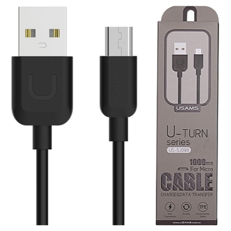 USAMS KABEL MICRO USB 2A DO TELEFONÓW 1M PRZEJŚCIÓWKA SZYBKIE ŁADOWANIE