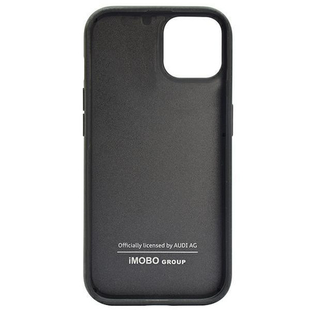 Etui Audi Carbon Fiber Stripe na iPhone 14 - czarne AUS-TPUPCIP14-R8/D1-BK