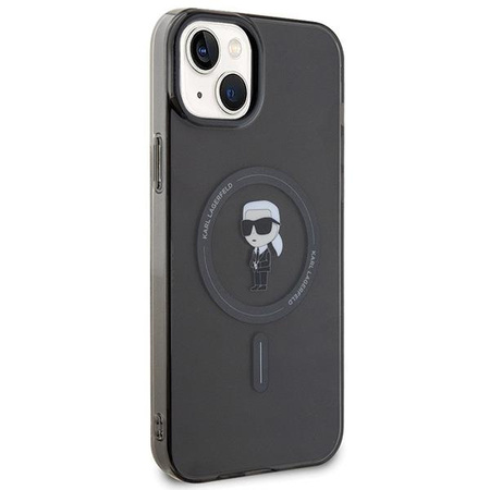 Etui Karl Lagerfeld IML Ikonik MagSafe na iPhone 15 Plus - czarne