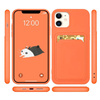 Card Case silikonowe etui portfel z kieszonką na kartę dokumenty do iPhone 12 różowy