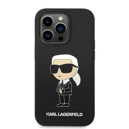 Karl Lagerfeld KLHCP14XSNIKBCK iPhone 14 Pro Max 6,7" hardcase czarny/black Silicone Ikonik