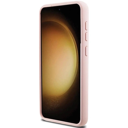 Etui Karl Lagerfeld Silicone Choupette Metal Pin na Samsung Galaxy S23 - różowe