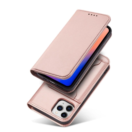 HURTEL ETUI DO IPHONE 12 PRO MAGNET CARD CASE POKROWIEC PORTFEL Z PODSTAWKĄ